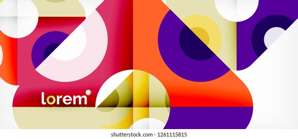 Abstract round elements composition background, organic design template with place for your text