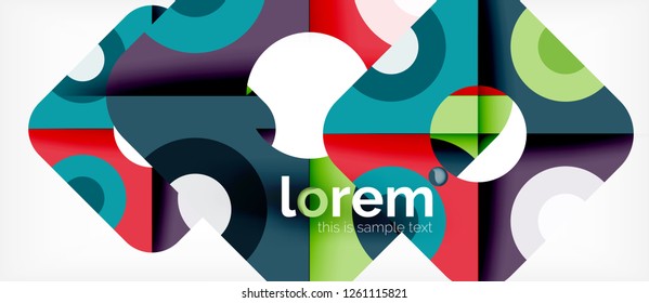 Abstract round elements composition background, organic design template with place for your text