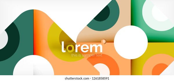 Abstract round elements composition background, organic design template with place for your text