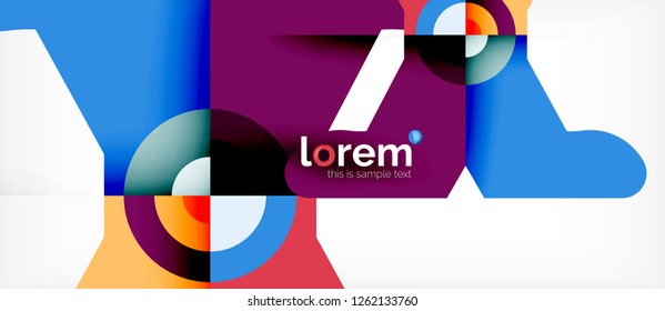 Abstract round elements composition background, organic design template with place for your text