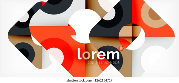 Abstract round elements composition background, organic design template with place for your text