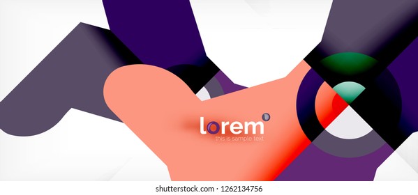 Abstract round elements composition background, organic design template with place for your text