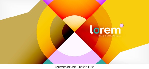 Abstract round elements composition background, organic design template with place for your text