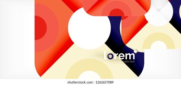 Abstract round elements composition background, organic design template with place for your text