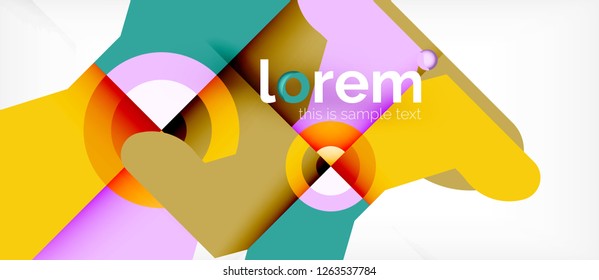 Abstract round elements composition background, organic design template with place for your text