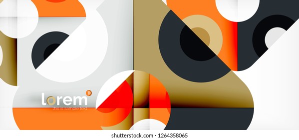 Abstract round elements composition background, organic design template with place for your text