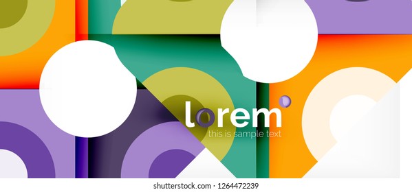 Abstract round elements composition background, organic design template with place for your text