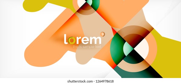 Abstract round elements composition background, organic design template with place for your text