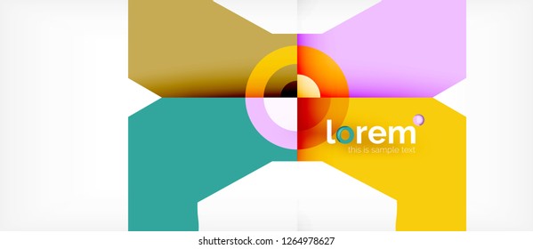 Abstract round elements composition background, organic design template with place for your text
