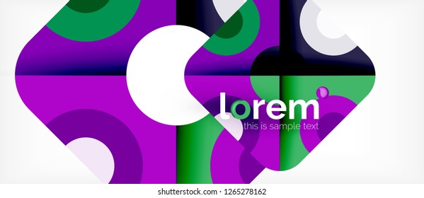 Abstract round elements composition background, organic design template with place for your text