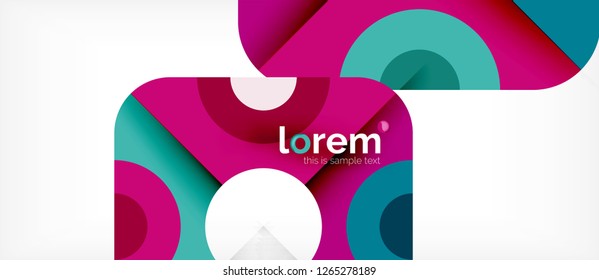 Abstract round elements composition background, organic design template with place for your text
