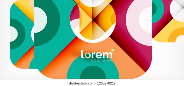 Abstract round elements composition background, organic design template with place for your text