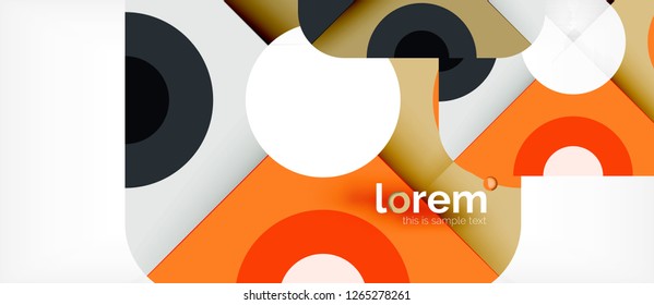 Abstract round elements composition background, organic design template with place for your text