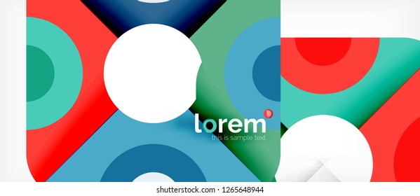 Abstract round elements composition background, organic design template with place for your text