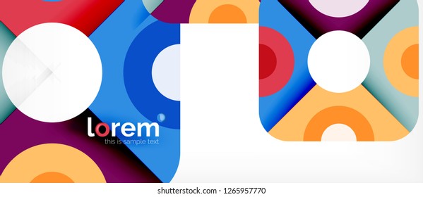 Abstract round elements composition background, organic design template with place for your text