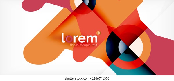 Abstract round elements composition background, organic design template with place for your text