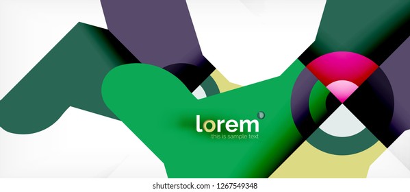 Abstract round elements composition background, organic design template with place for your text
