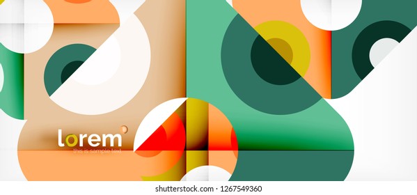 Abstract round elements composition background, organic design template with place for your text
