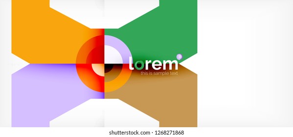 Abstract round elements composition background, organic design template with place for your text