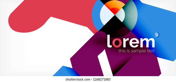 Abstract round elements composition background, organic design template with place for your text