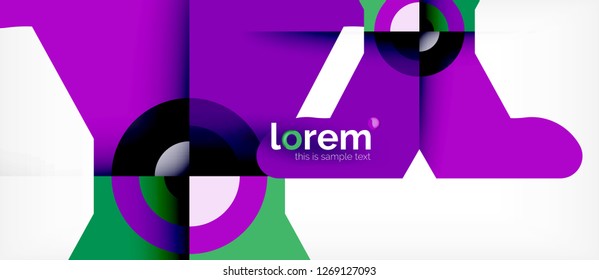 Abstract round elements composition background, organic design template with place for your text