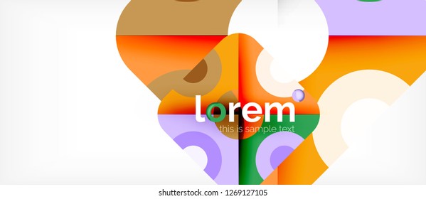 Abstract round elements composition background, organic design template with place for your text