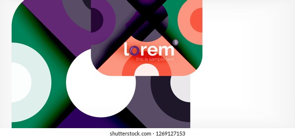 Abstract round elements composition background, organic design template with place for your text