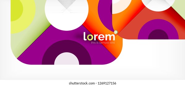 Abstract round elements composition background, organic design template with place for your text