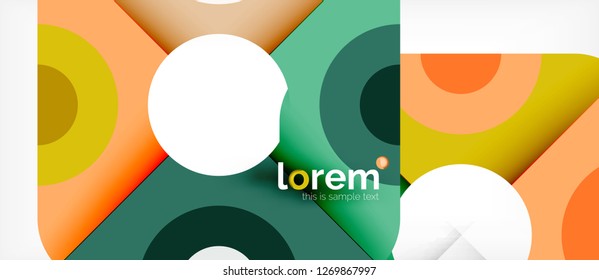 Abstract round elements composition background, organic design template with place for your text