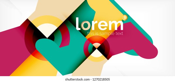 Abstract round elements composition background, organic design template with place for your text