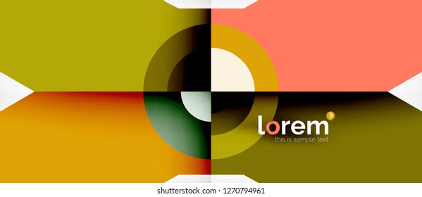 Abstract round elements composition background, organic design template with place for your text
