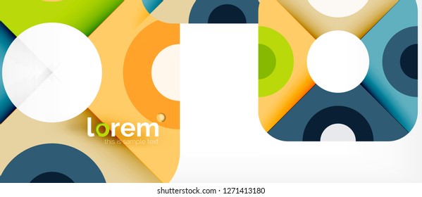 Abstract round elements composition background, organic design template with place for your text
