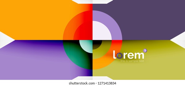 Abstract round elements composition background, organic design template with place for your text