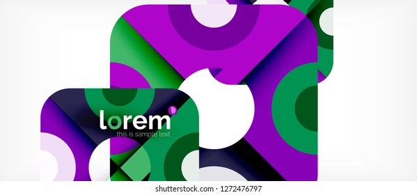 Abstract round elements composition background, organic design template with place for your text