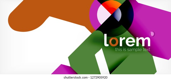 Abstract round elements composition background, organic design template with place for your text