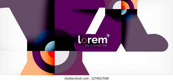 Abstract round elements composition background, organic design template with place for your text