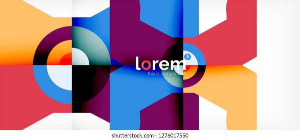 Abstract round elements composition background, organic design template with place for your text