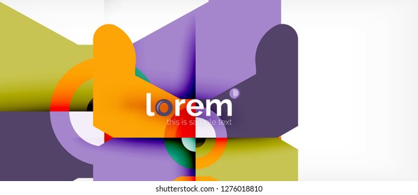 Abstract round elements composition background, organic design template with place for your text