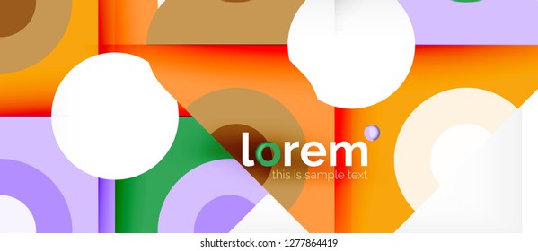 Abstract round elements composition background, organic design template with place for your text