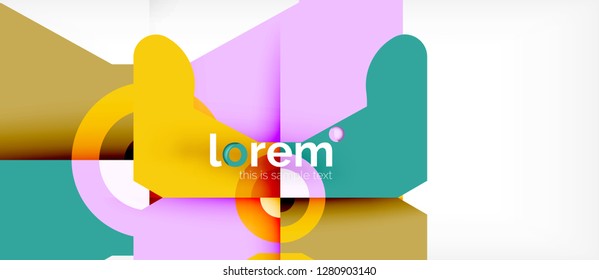 Abstract round elements composition background, organic design template with place for your text