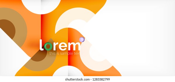 Abstract round elements composition background, organic design template with place for your text
