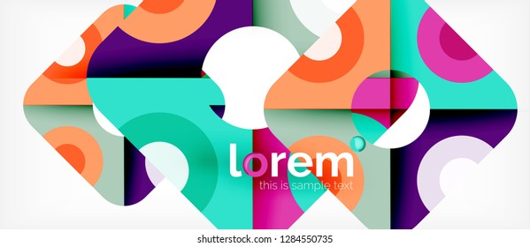 Abstract round elements composition background, organic design template with place for your text