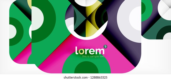 Abstract round elements composition background, organic design template with place for your text