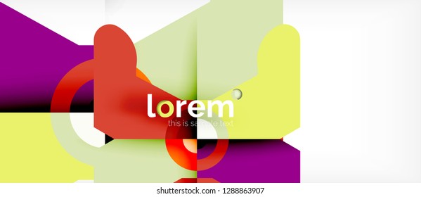 Abstract round elements composition background, organic design template with place for your text