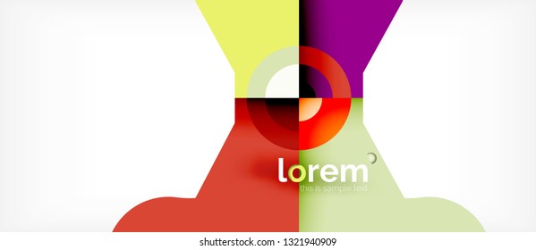 Abstract round elements composition background, organic design template with place for your text