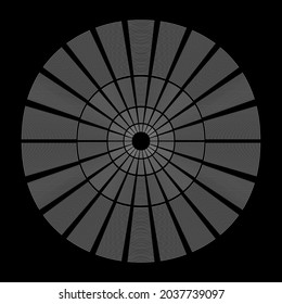 Abstract round flower design vector.