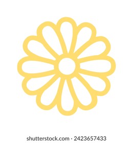 Abstract Round Flower Line Icon