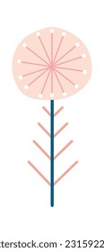 Abstract Round Flower Vector Illustration