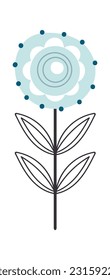 Ilustración de vectores de flores redondas abstractas