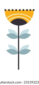 Ilustración de vectores de flores redondas abstractas
